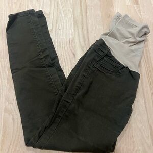 Indigo Blue Olive Green Maternity Skinny